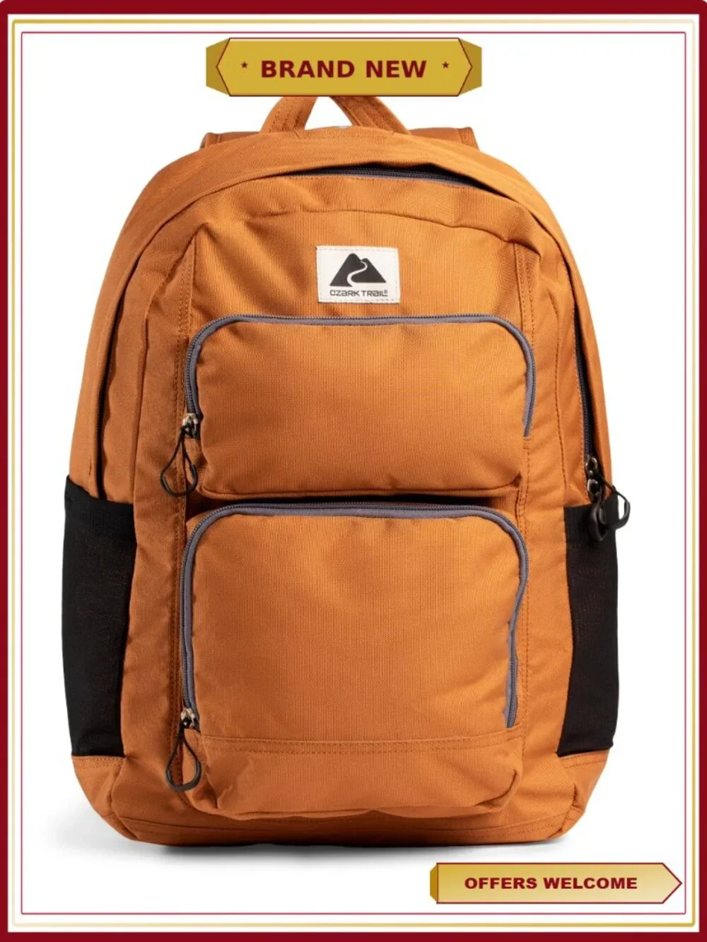 Ozark Trail 25L Hydration Compatible Hiking Backpack, Brown